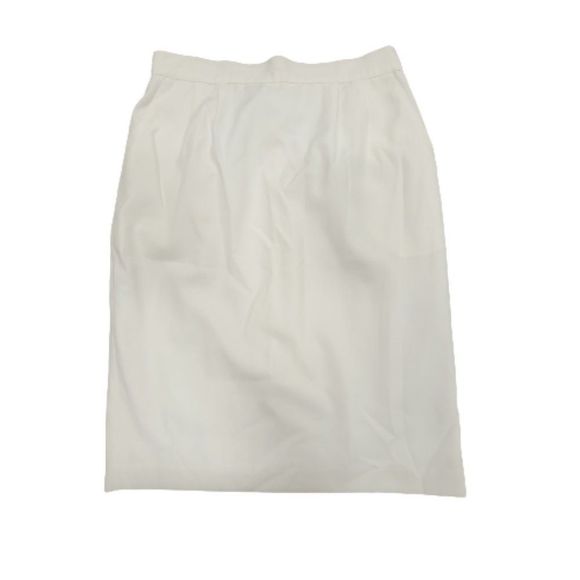 Vintage linen like pencil skirt with pockets, white - Picture 1 of 6